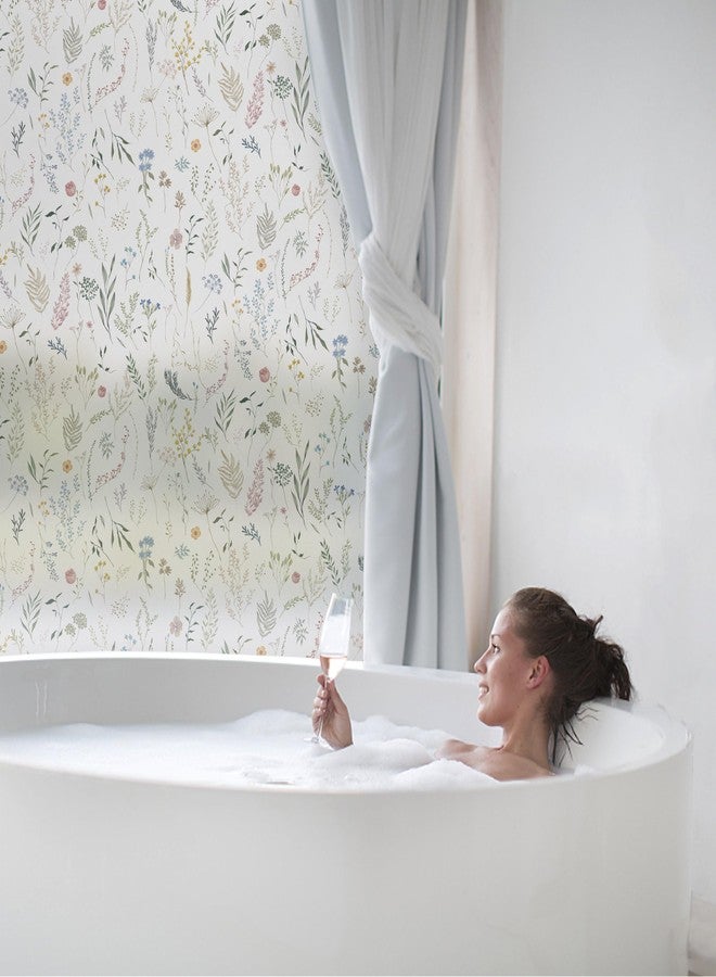 Dimoon 17.3" x 78.7" Window Privacy Film Stained Glass Floral Film for Home Rainbow Effect See Out Decorative Frosted Static Cling Stickers Kitchen Bathroom - Image 4